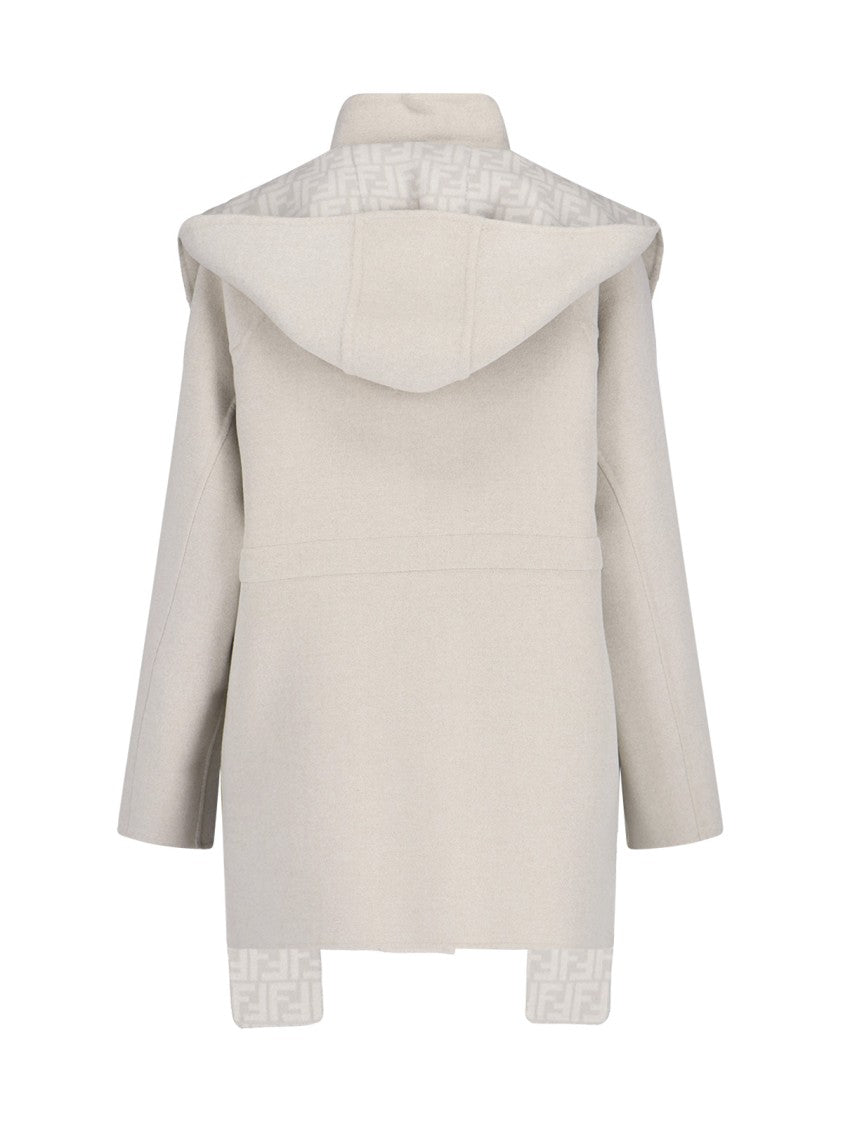 Fendi High-Neck Blouson Jacket – Beige