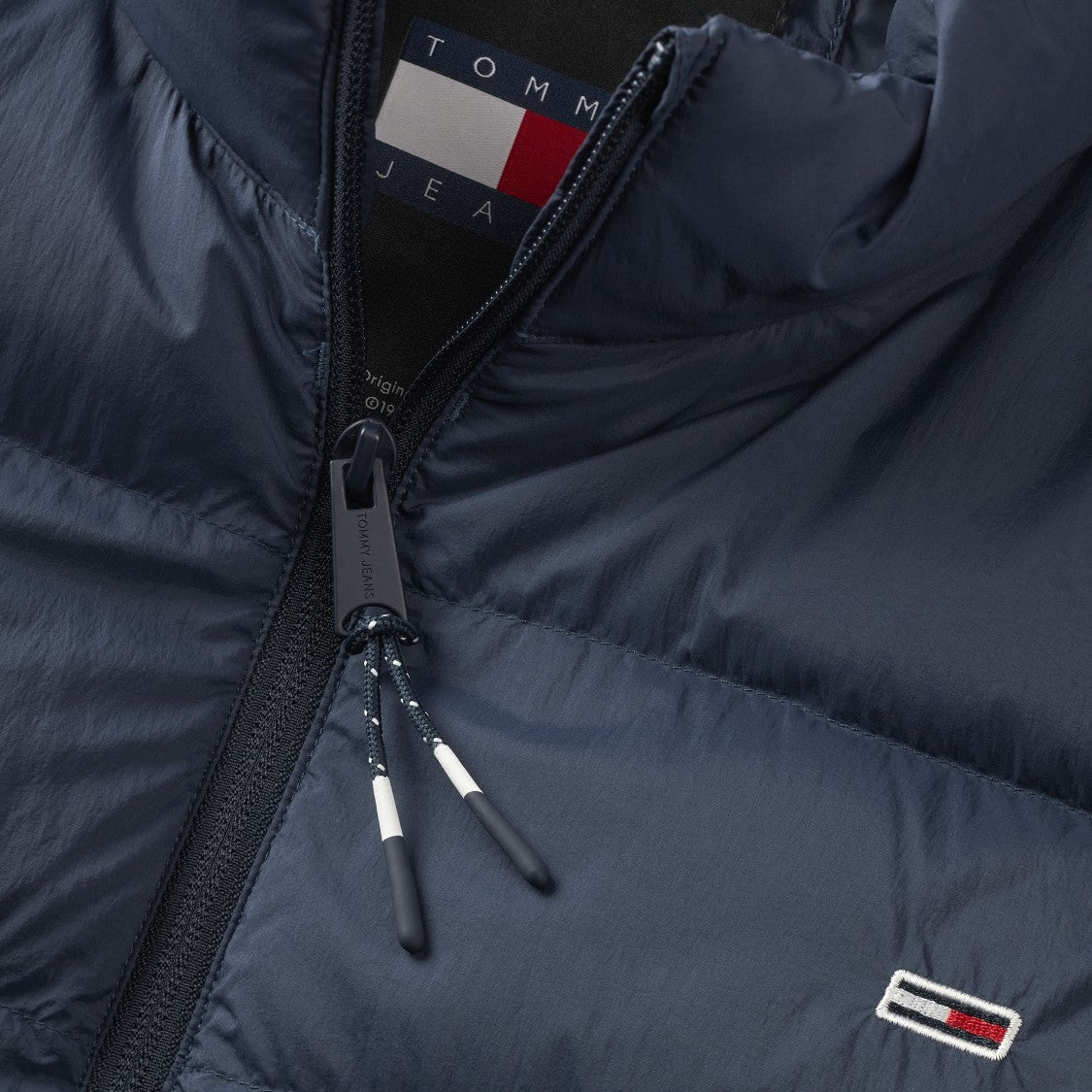 Tommy Jeans Quilted Dark Navy Jacket Stand Collar
