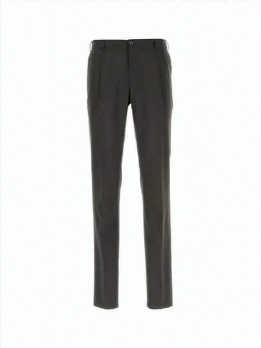 Pt Torino Tailored Black Straight Pants With Clean Front And Button Closure