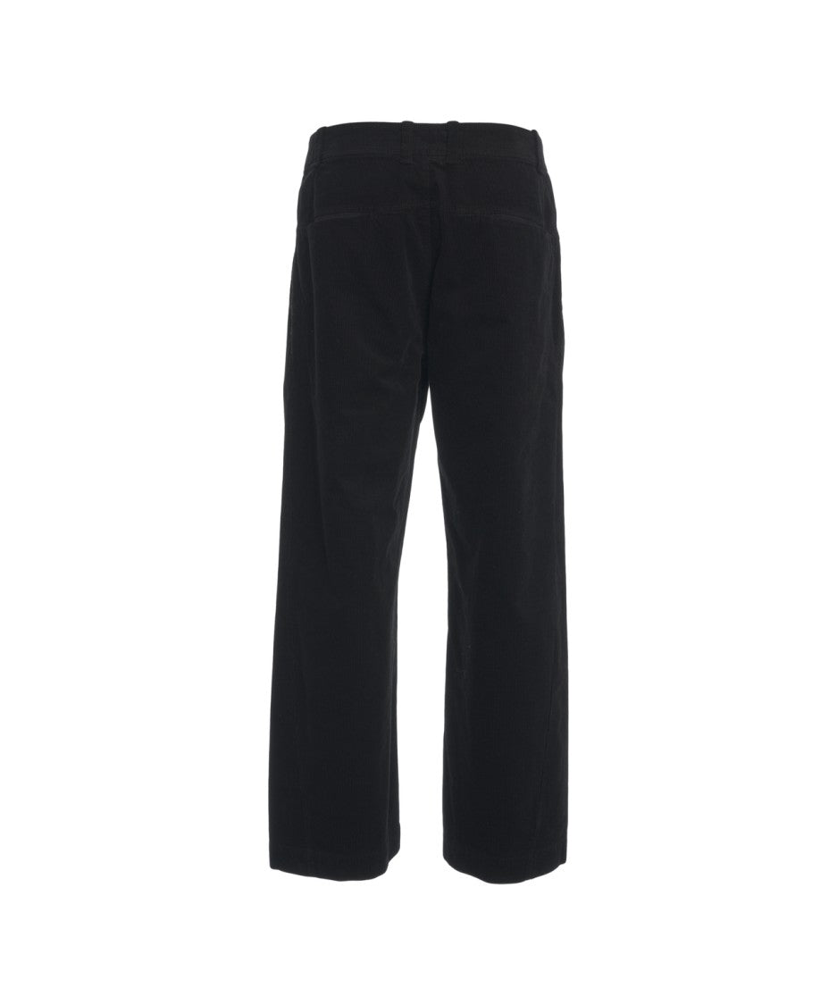 Transit Wide Leg Trousers With Classic Button Closure And Flowing Silhouette