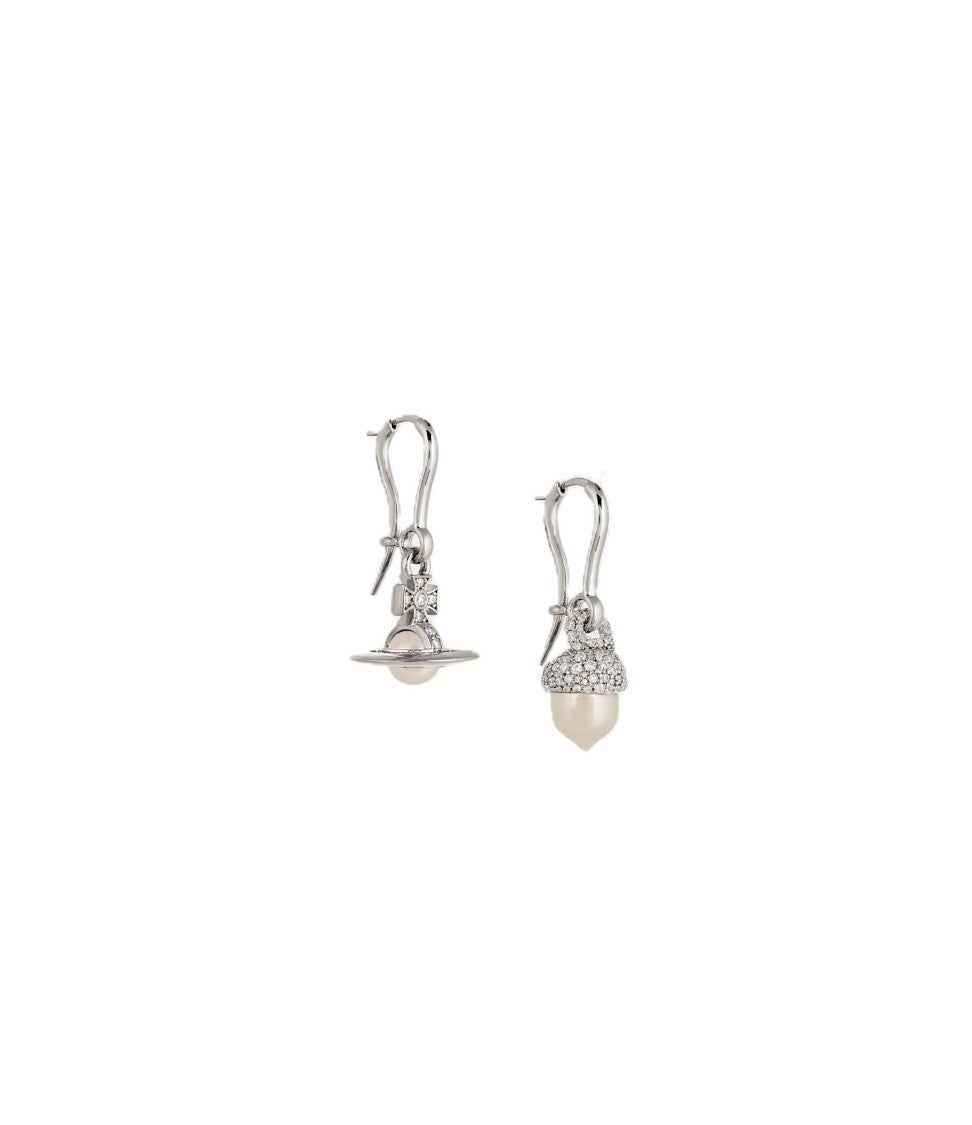 Vivienne Westwood Orb Pendant Silver-Tone Drop Earrings