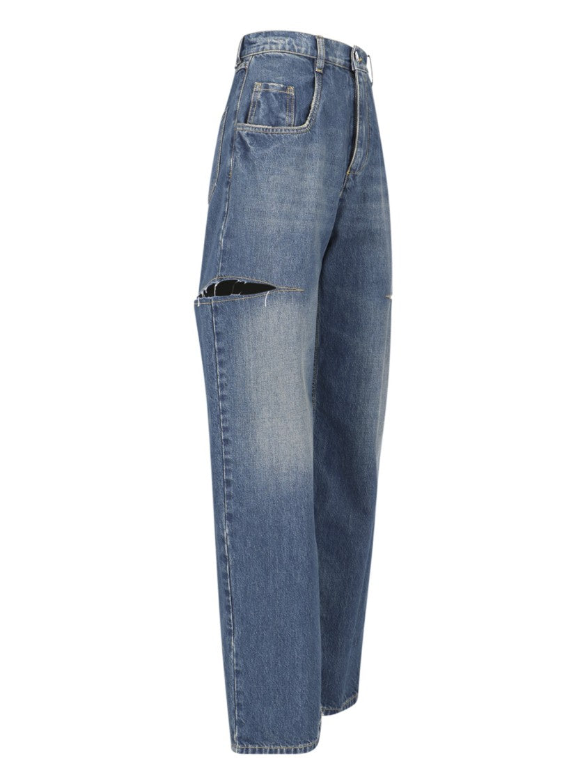 Maison Margiela Cut-Out Detail Jeans – Blue