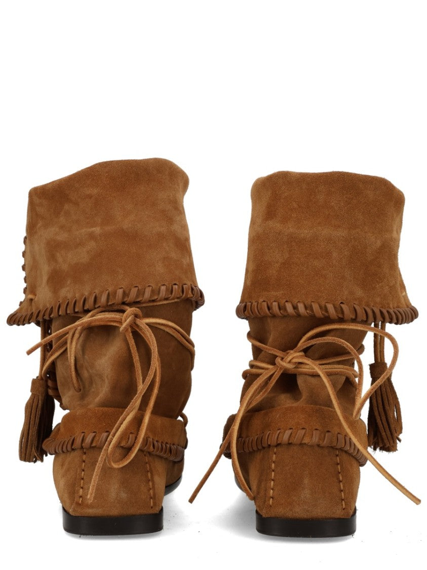 Isabel Marant Winki Soft Suede Whipstitch Boots