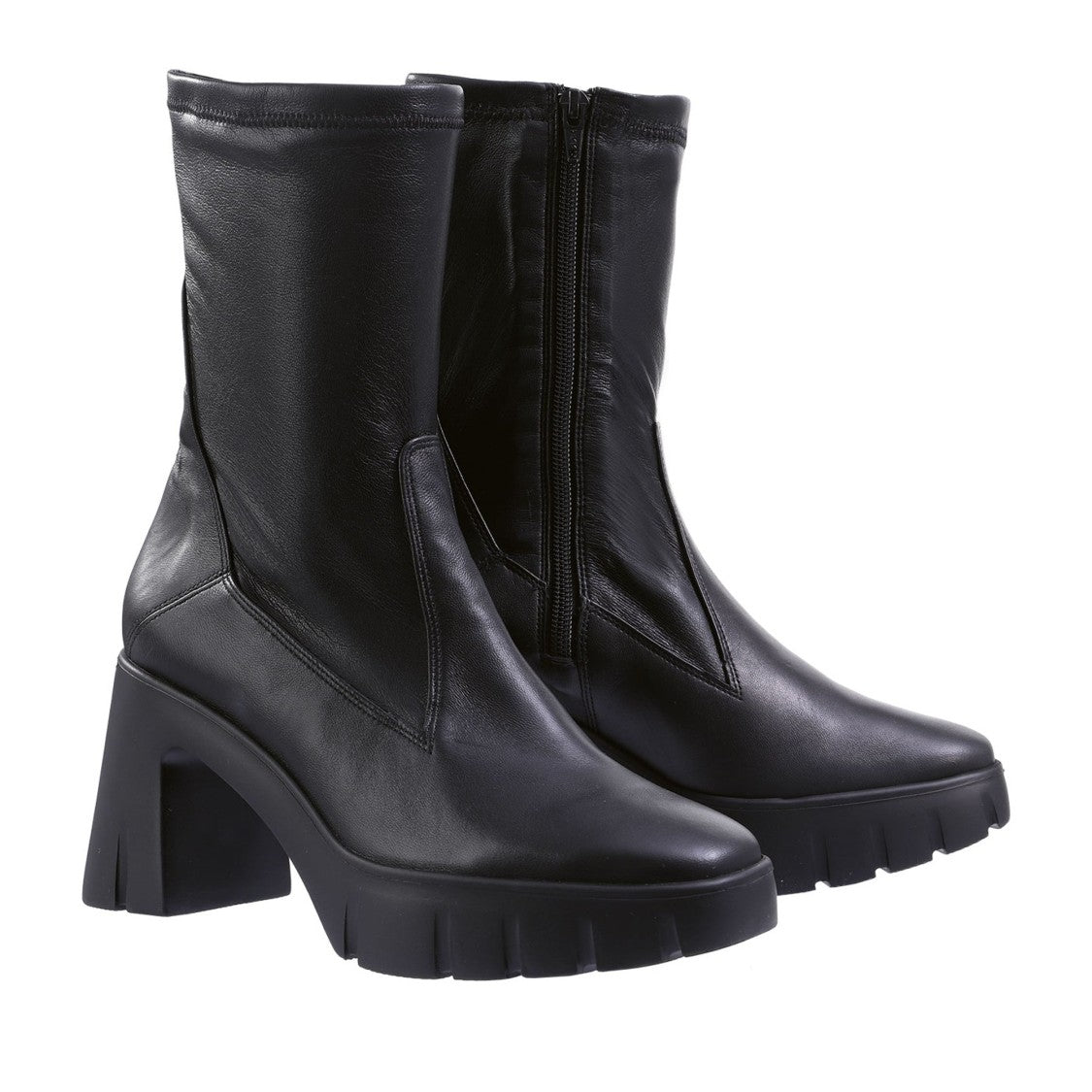 Högl Black Jessy High Block Heel Ankle Boots