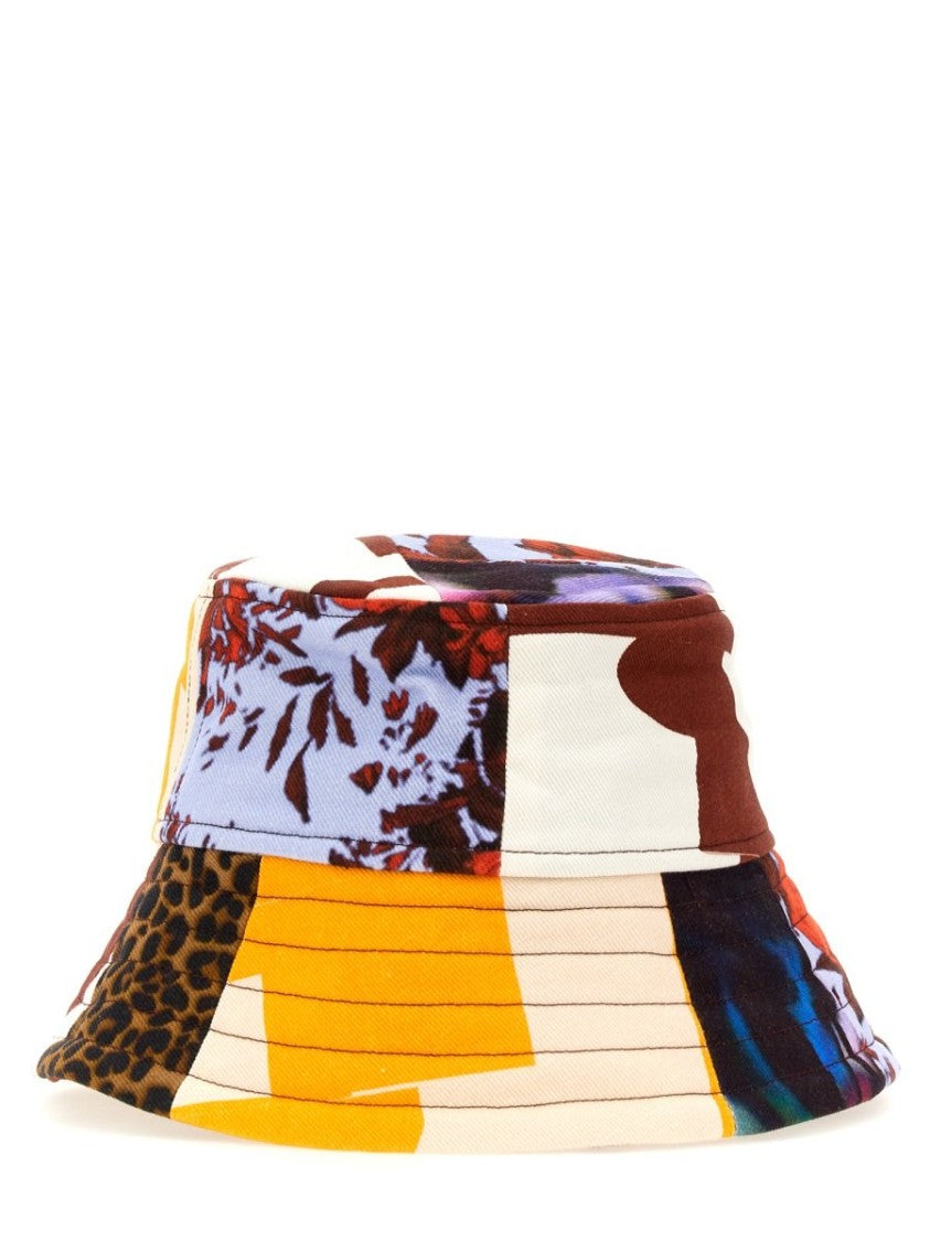 Dries Van Noten Cotton Bucket Hat With Contrast Stitching Details