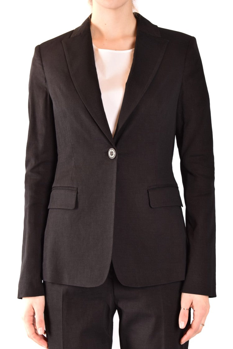Pinko Farida Silk-Blend Tailored Shirt With Notched Lapel