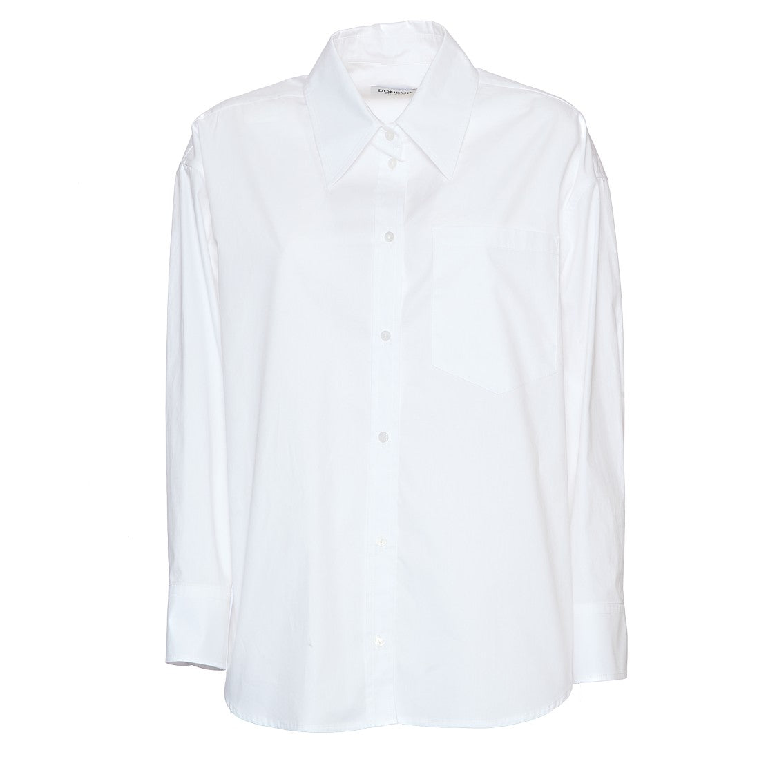 Dondup White Shirt With Lace Detailing And Geometric Cutouts