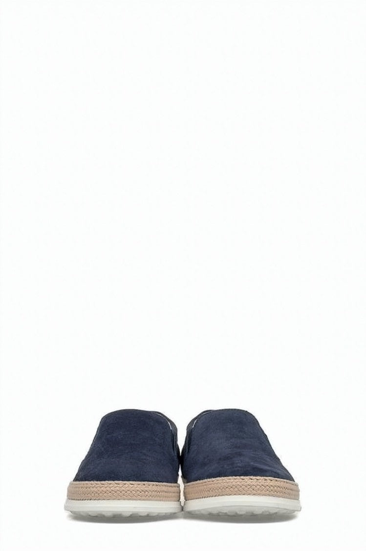 Tod's Suede Leather Slip-On Loafers With Textured Midsole Trim