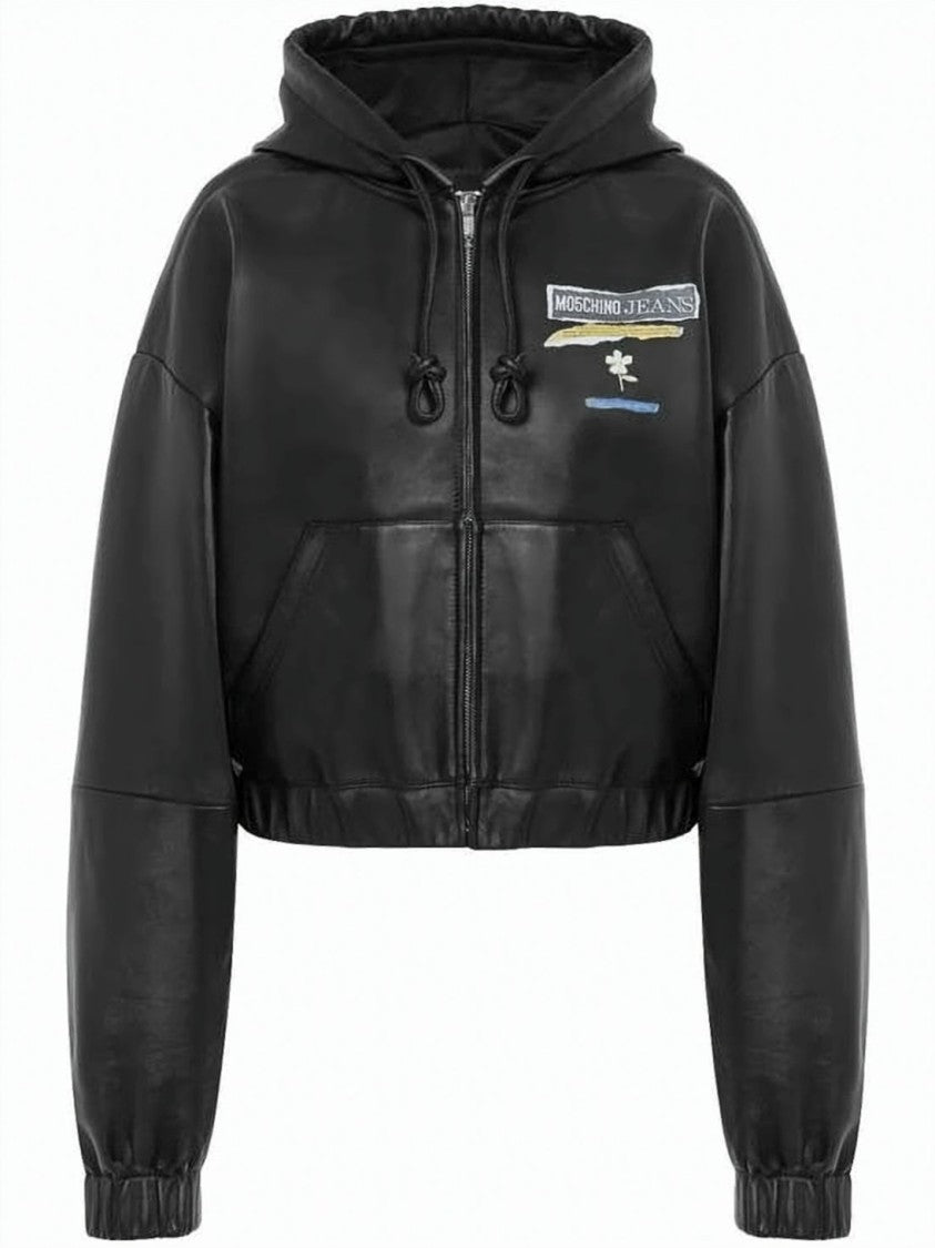 Nike Cropped Black Hooded Jacket With Zipper