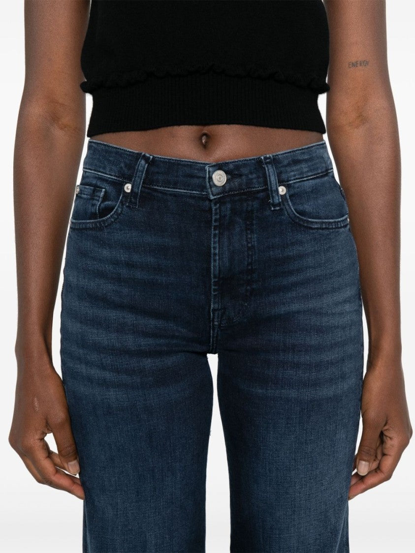 Seven Wide-Leg Jeans With Concealed Fly