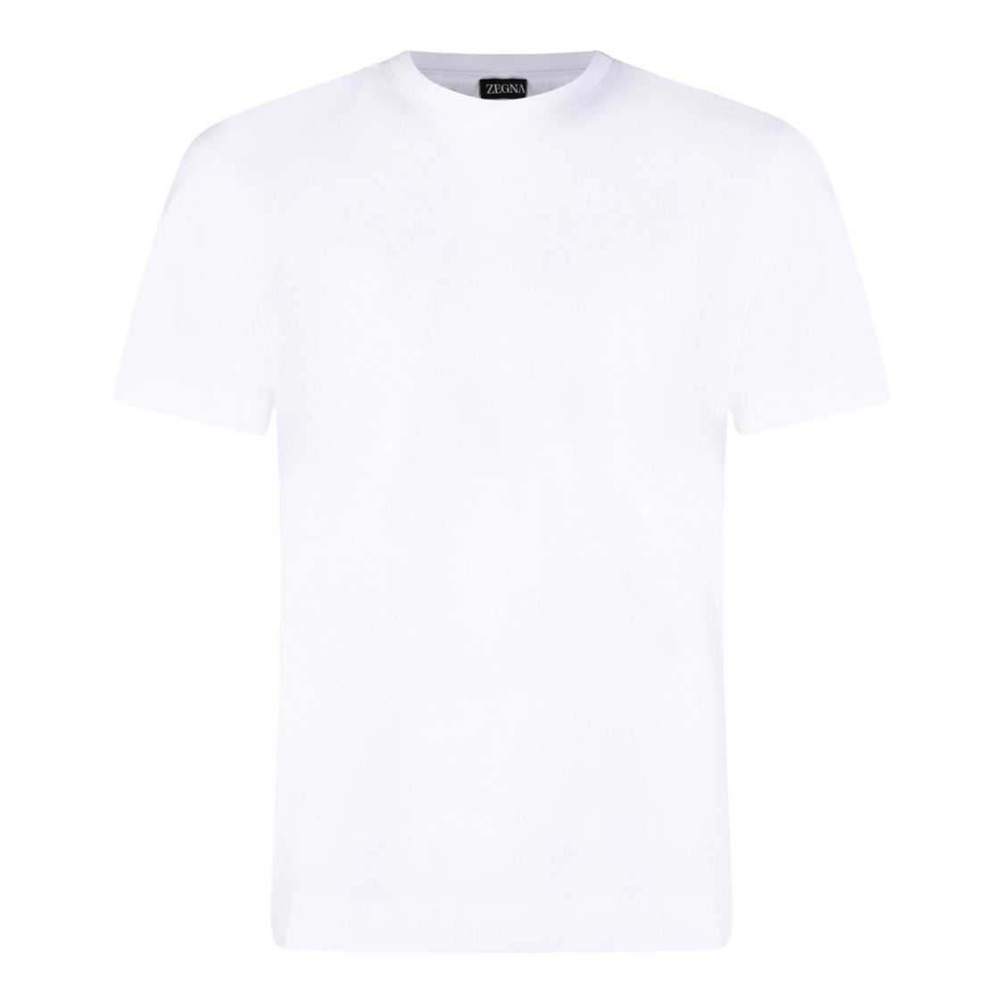 Zegna Short-Sleeve White T-Shirt With Crew Neckline And