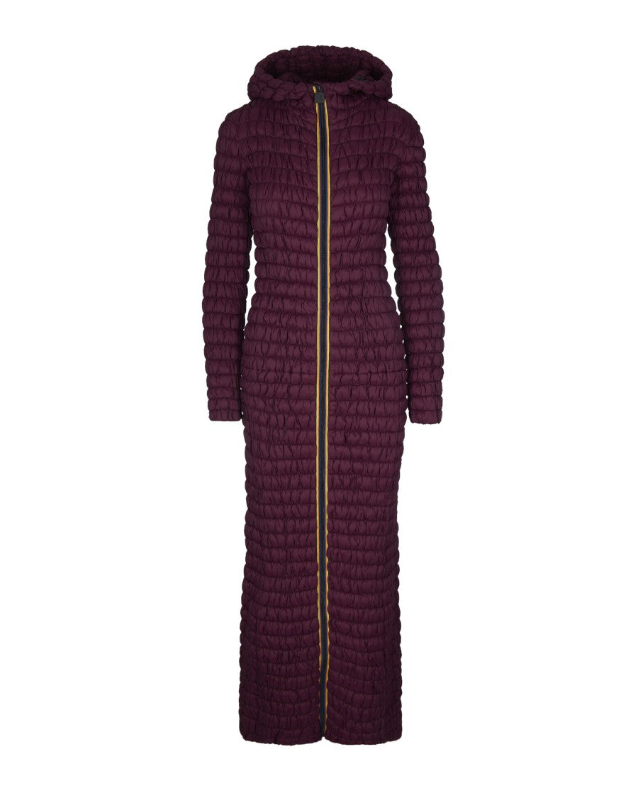 K-Way R&D Tech-Padded Long Coat With Contrasting Full-Zip Closure