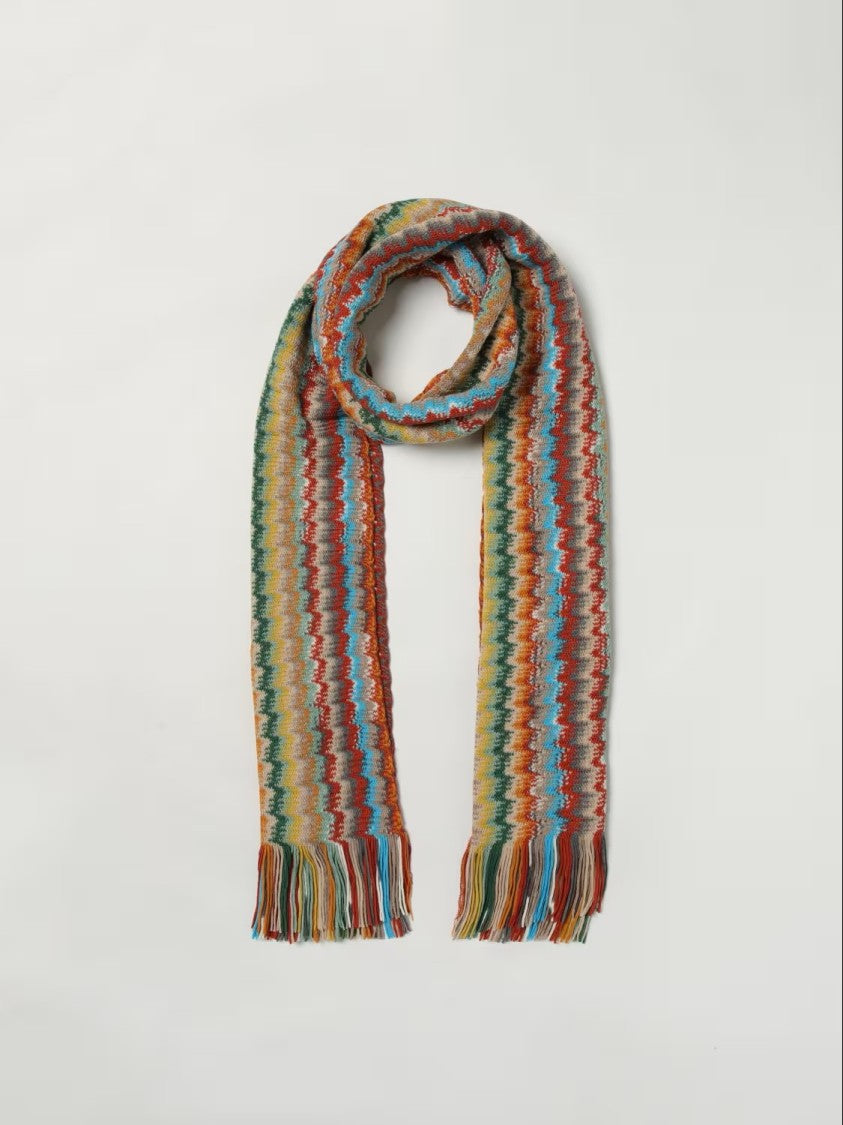 Missoni Zig Zag Fringe Multicolor Scarf