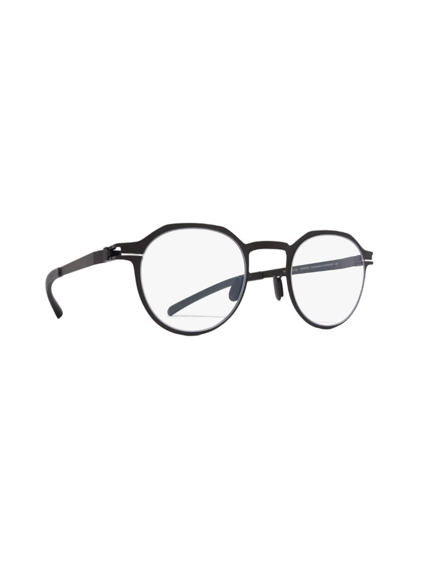 Mykita Black Aluminum Optical Frames With Rounded Design
