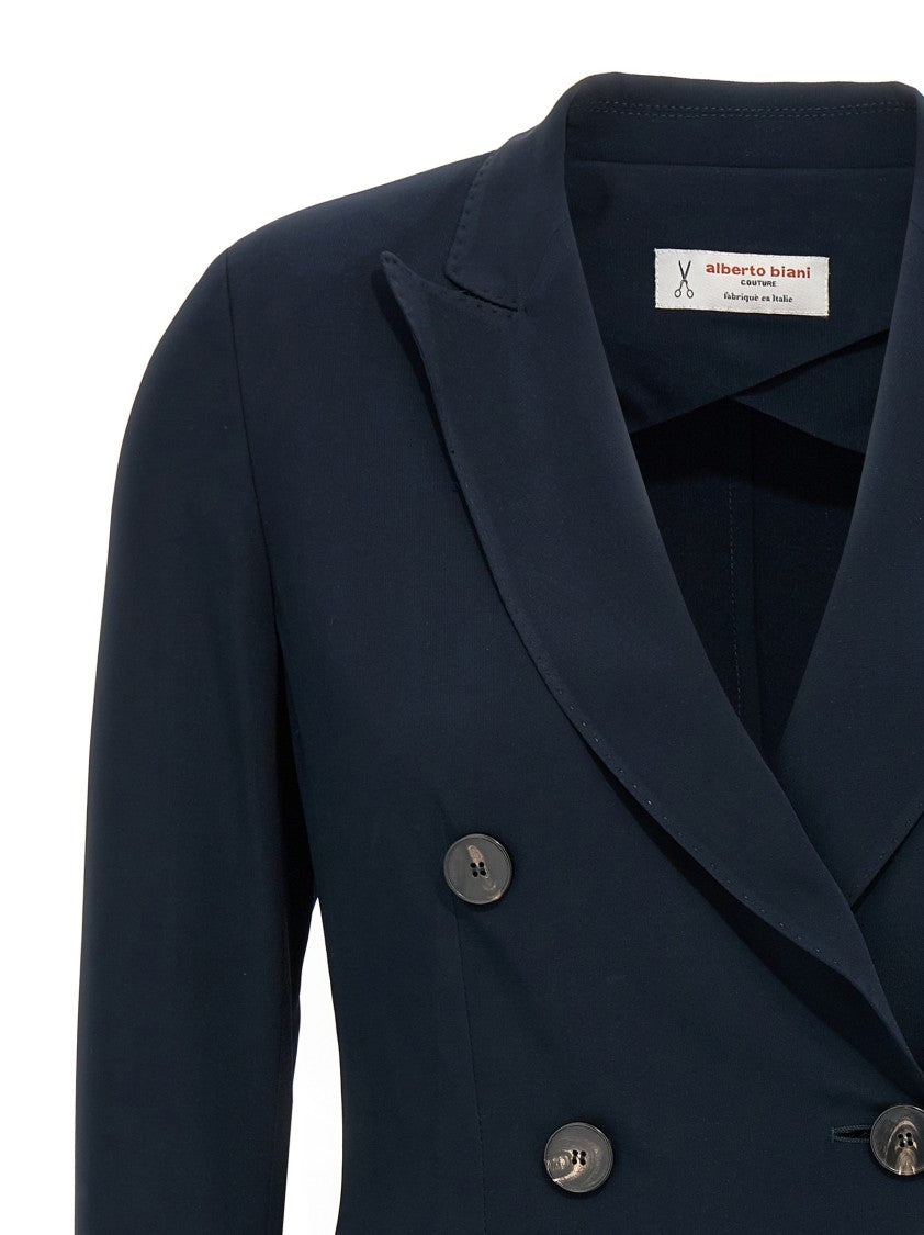 Alberto Biani Double-Breasted Unlined Viscose Blazer