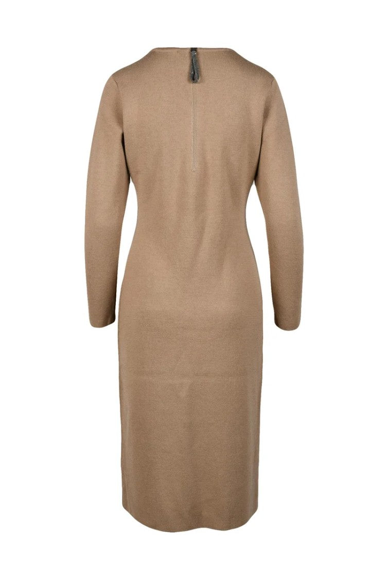 Fabiana Filippi Wool Knit Dress - Beige