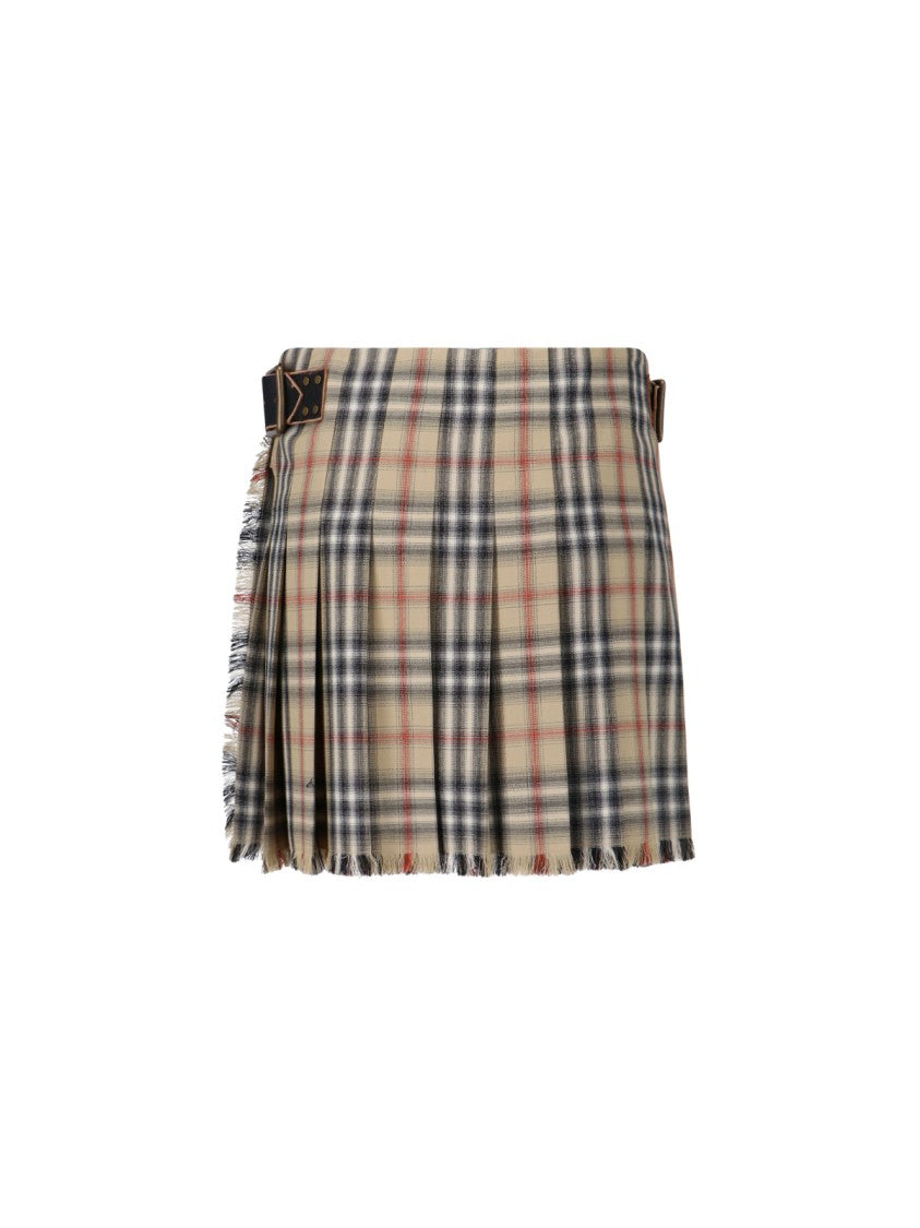 Burberry "Check" Mini Kilt – Beige