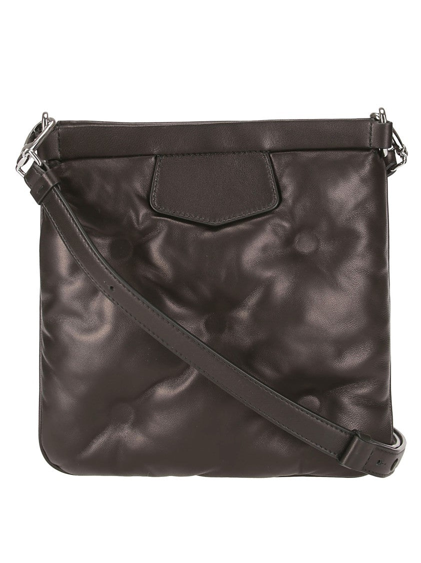 Maison Margiela Quilted Black Shoulder Bag With Adjustable Strap