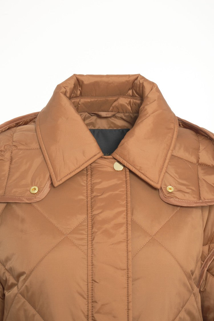 Pinko Diamond Quilted Jacket With High Collar