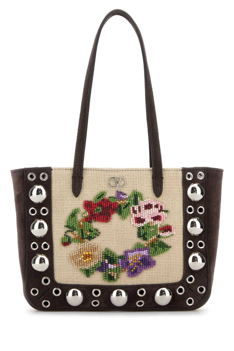 Valentino Garavani Brown Suede Nellcã´Te Shoulder Bag