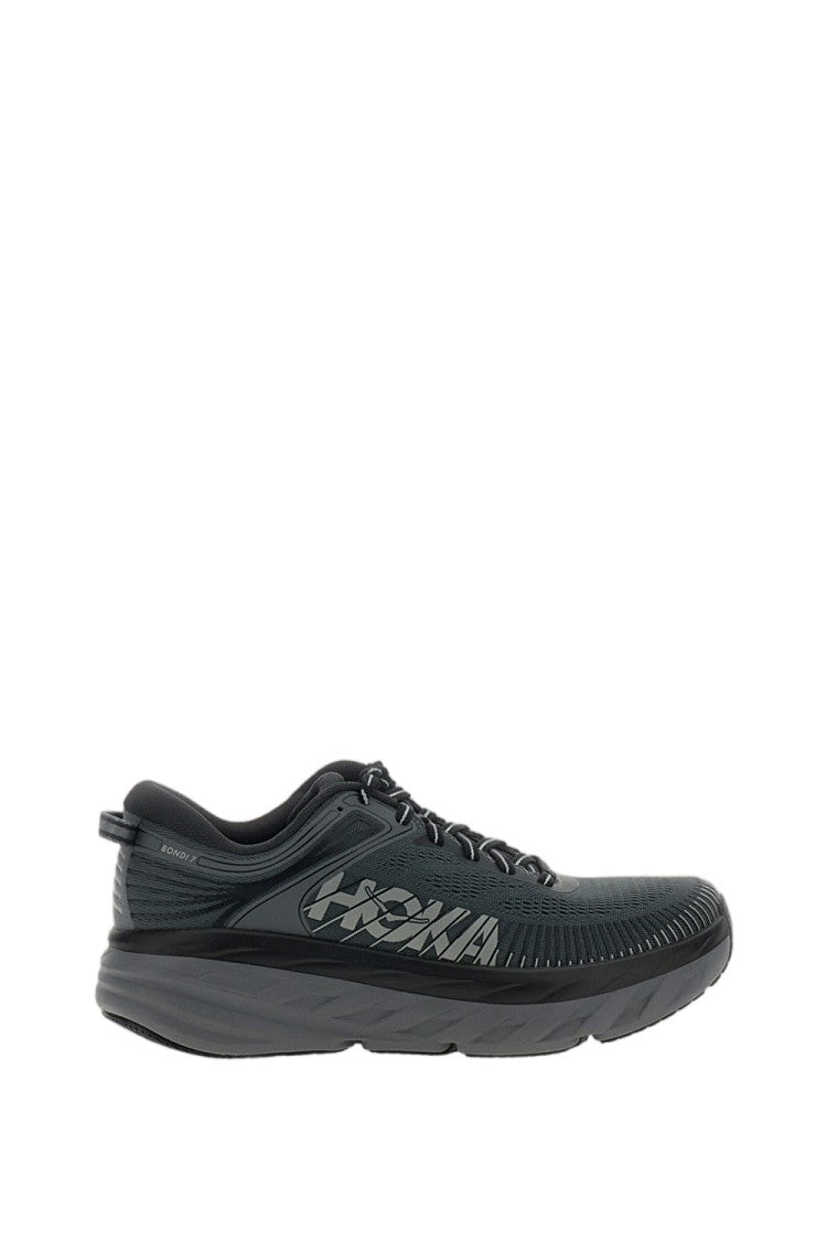 Hoka Black Bondi 7 Mesh Sneakers
