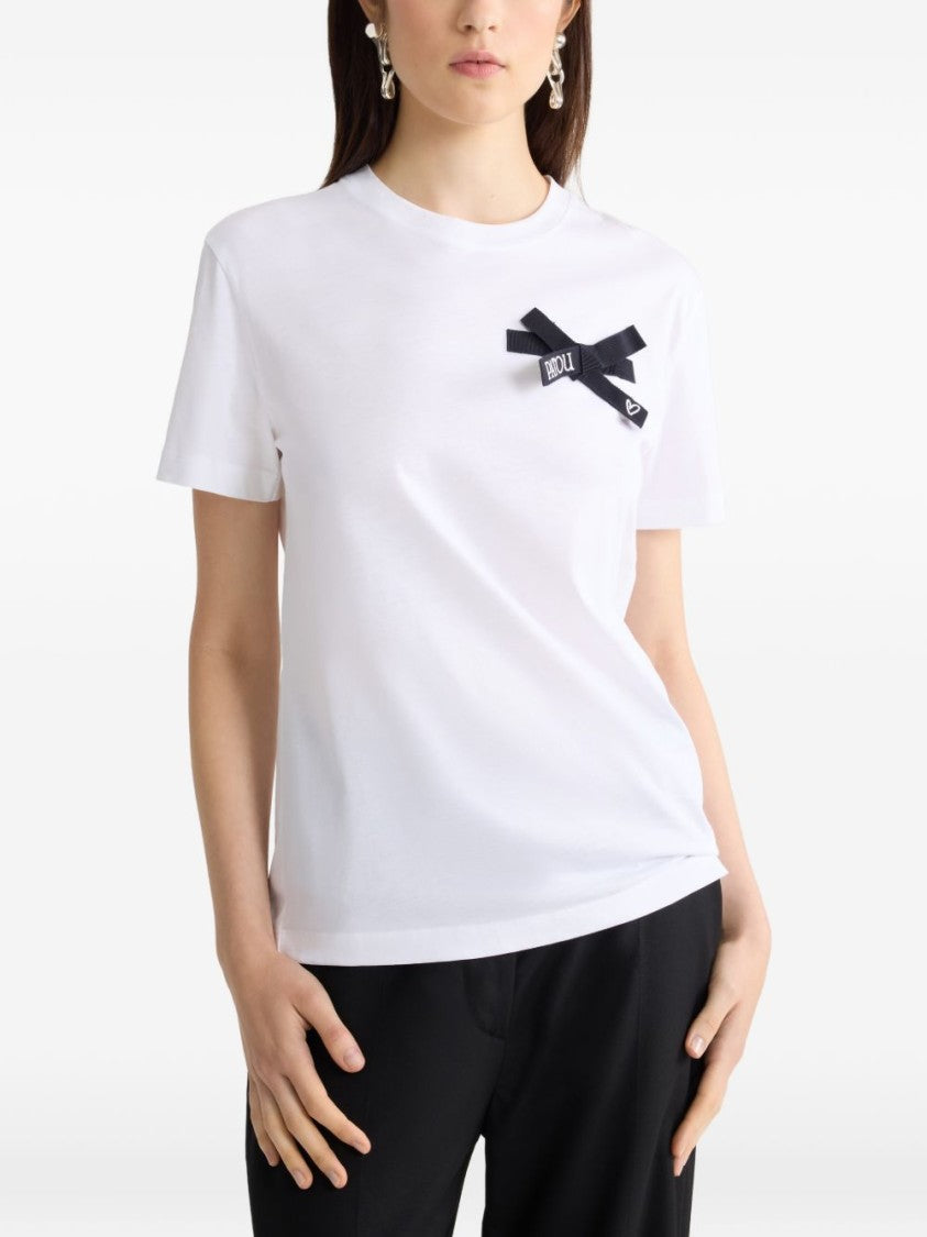 Patou Short-Sleeved Silk And Nylon Top