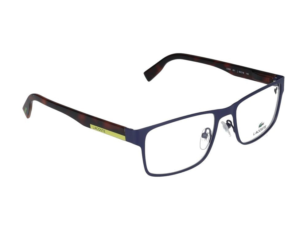 Lacoste Matte Blue L2283 Metal Rectangular Eyeglasses
