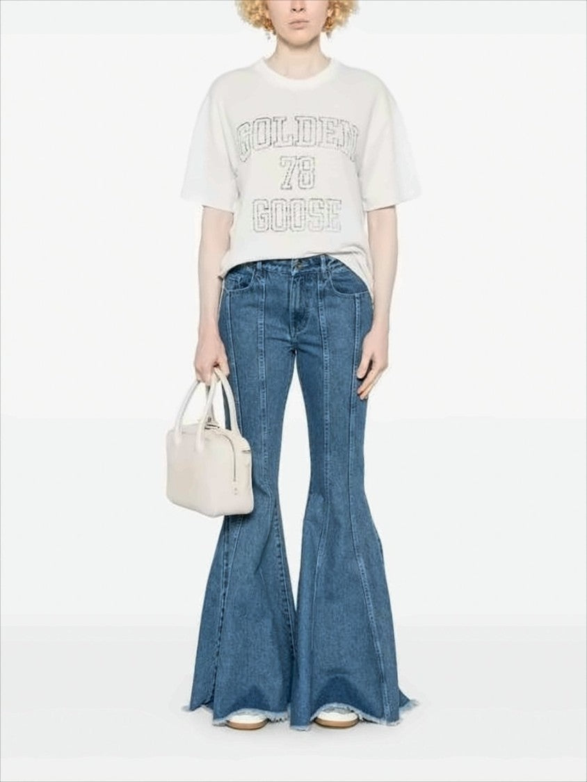 Golden Goose Relaxed-Fit Hemp T-Shirt With Vintage Collegiate Print