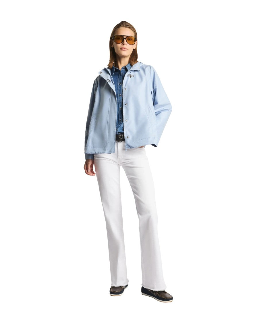 Fay Hooded Short Parka With Concealed Closure
