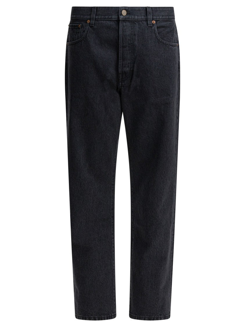 Valentino High-Waisted Black Jeans With Classic Five-Pocket Design