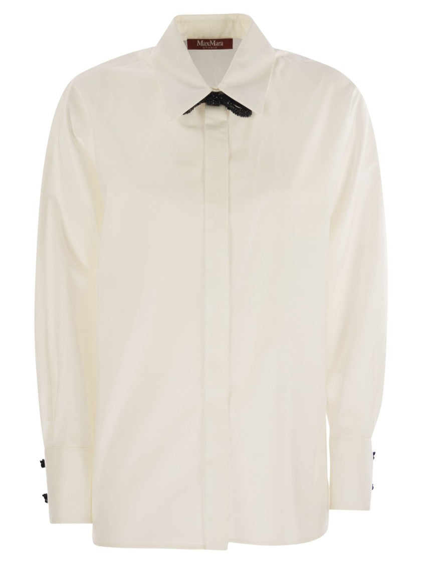 Max Mara Roll - Cotton And Silk Poplin Shirt
