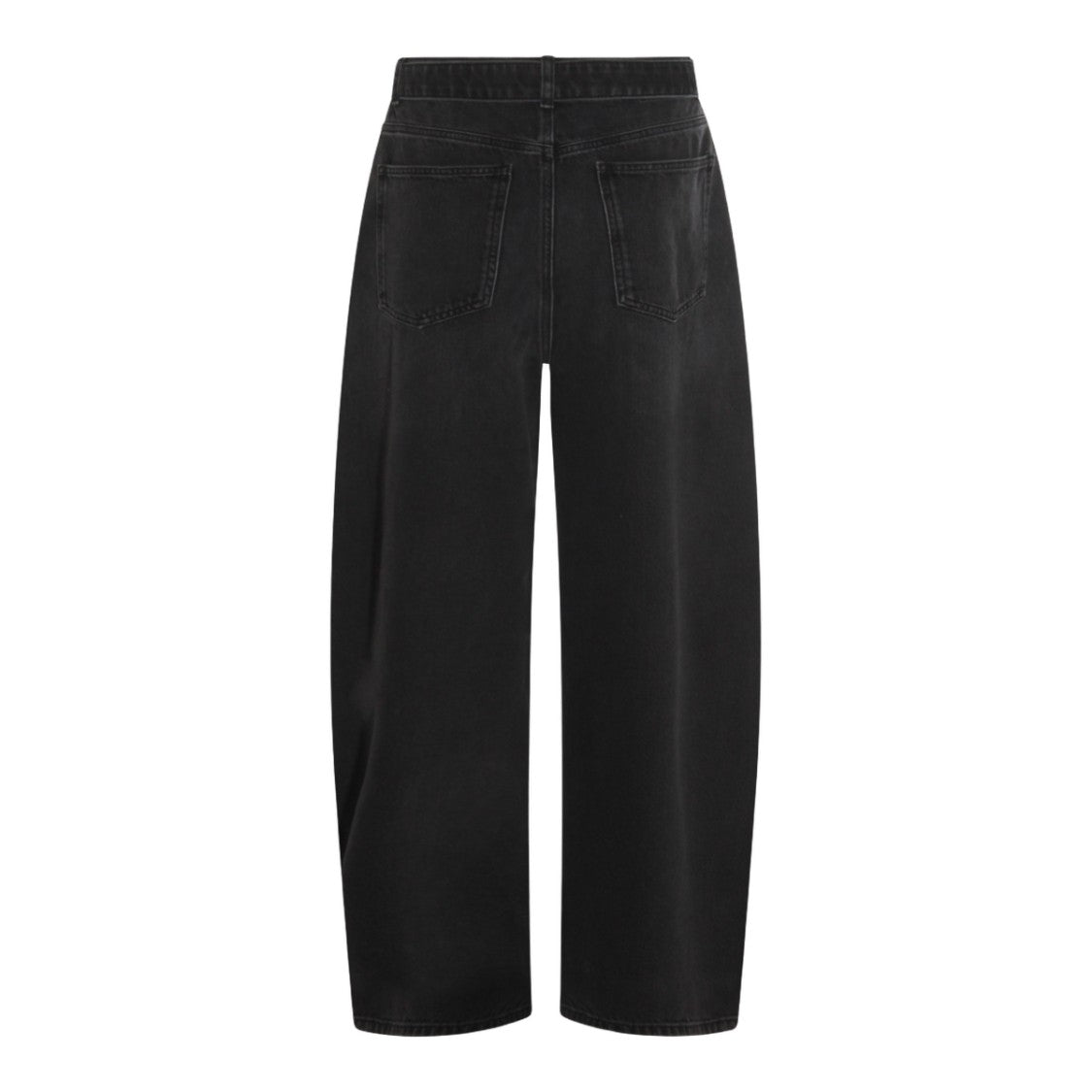 Twin-Set High-Waisted Black Jeans With Wide-Leg Silhouette