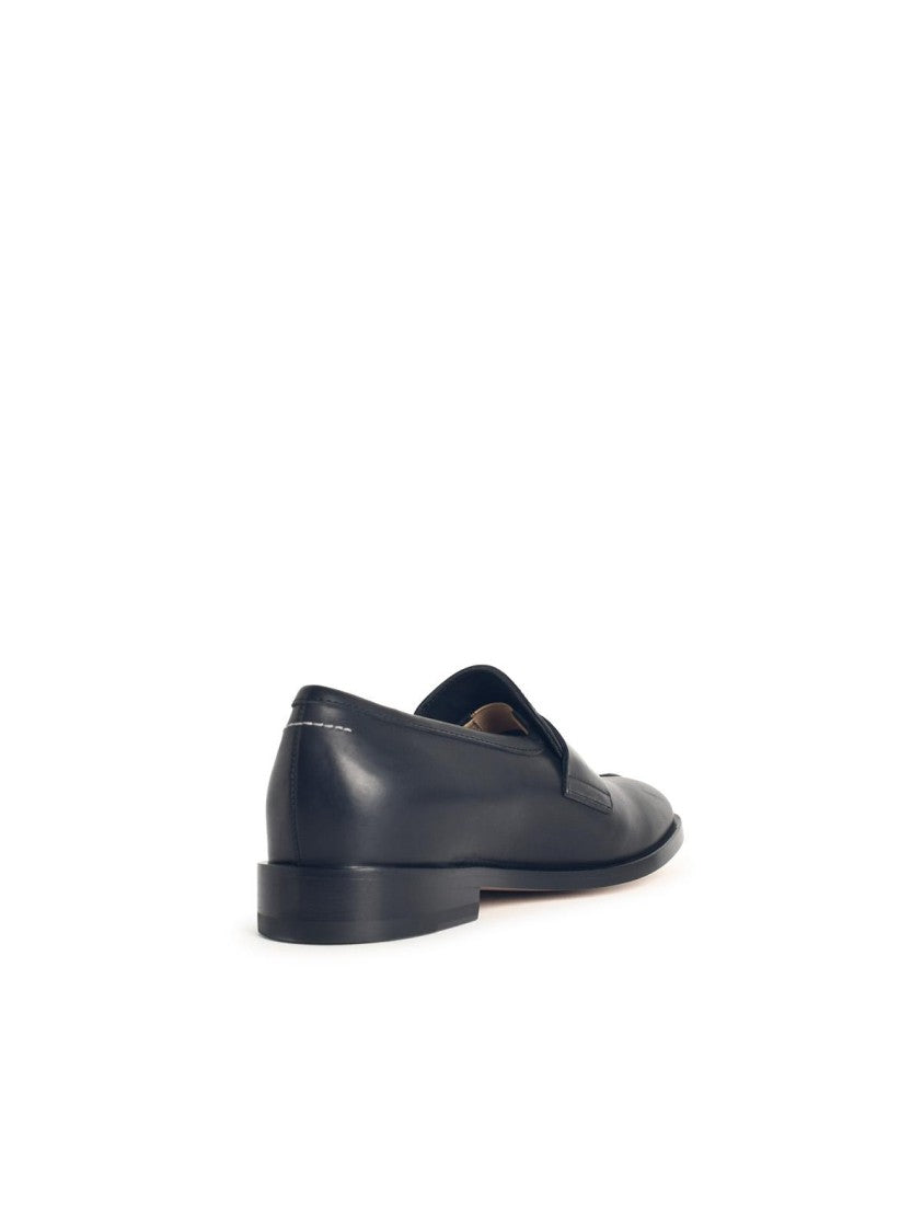 Mm6 By Maison Margiela Black Calfskin Leather Loafers