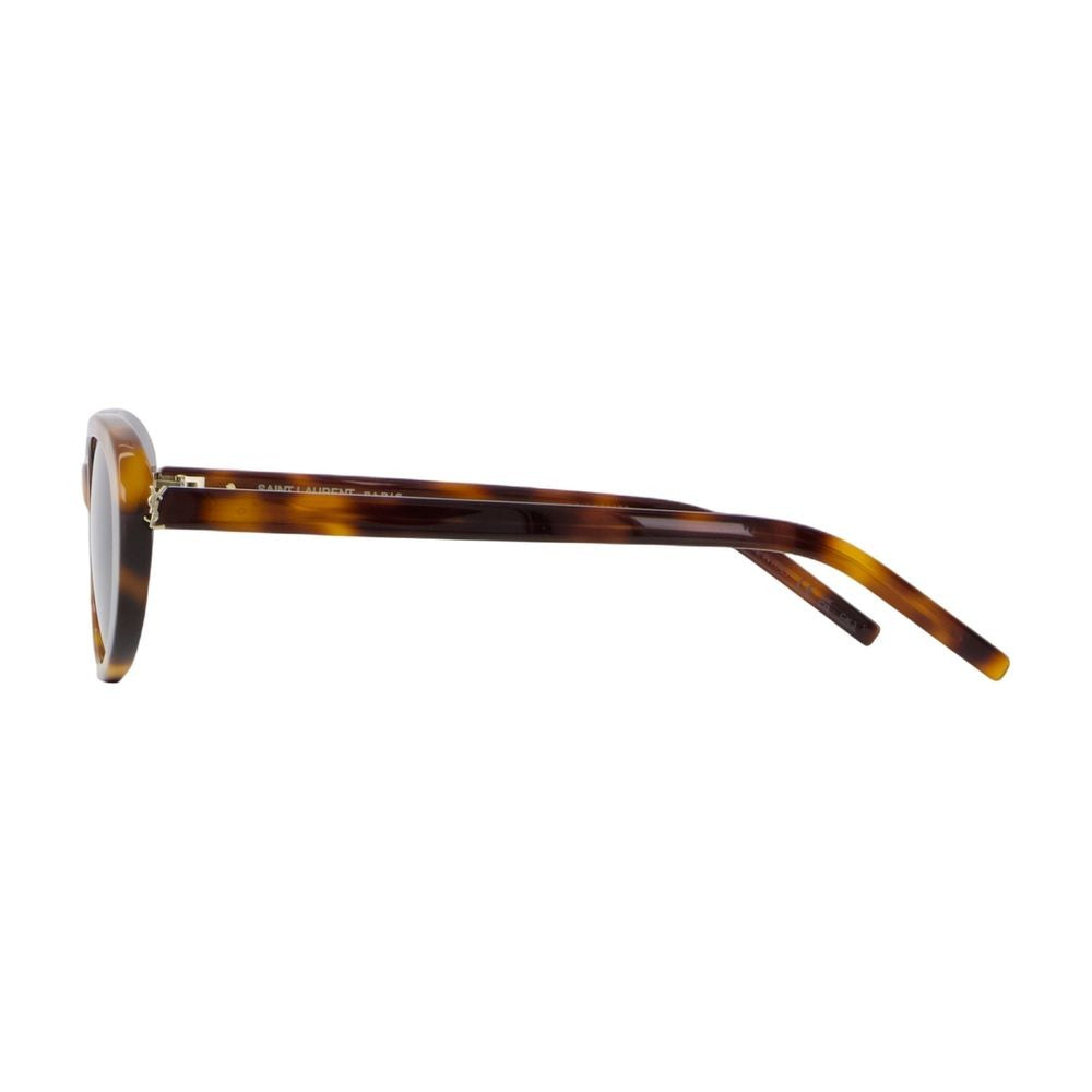 Saint Laurent Structured Brown Acetate Sunglasses With Classic Design