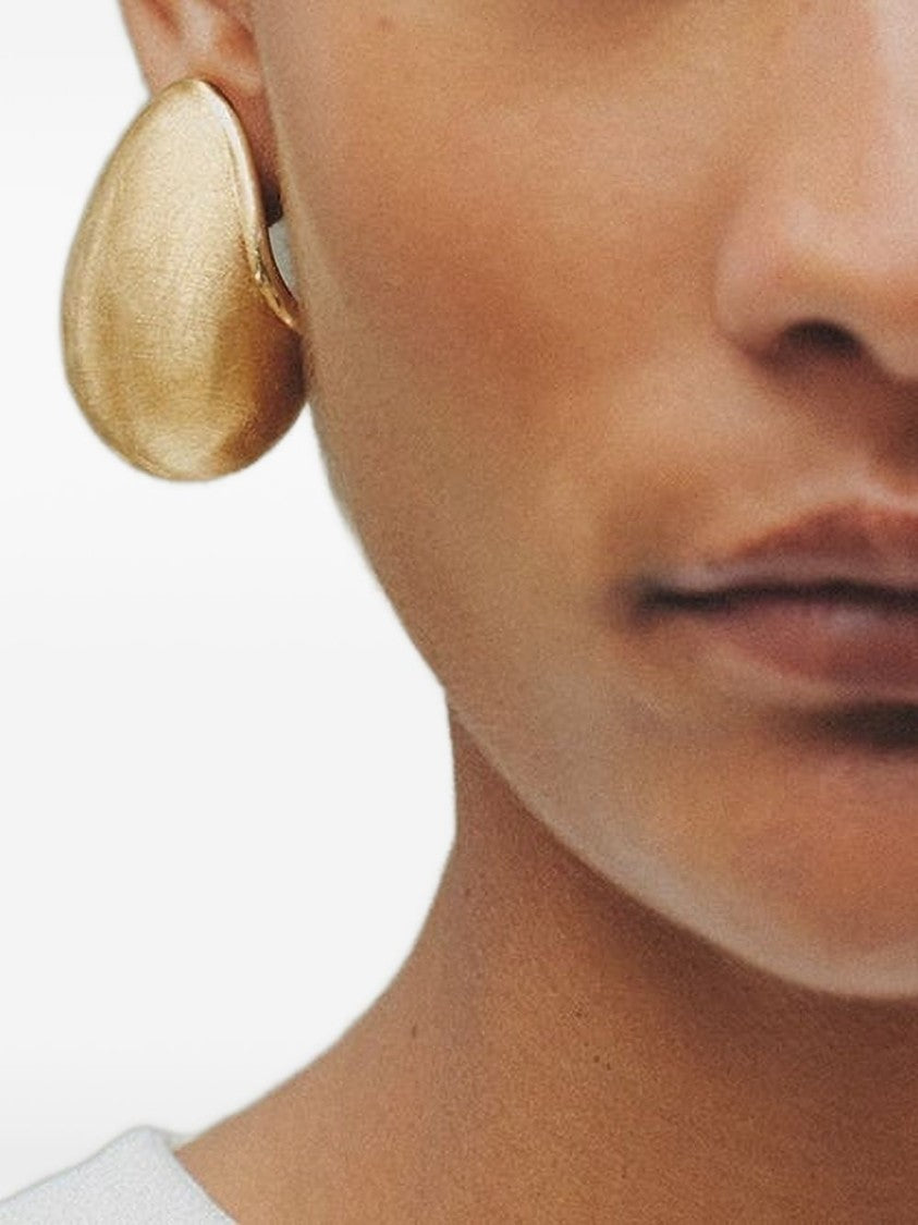 Jacquemus Gold-Tone Textured Finish Drop Earrings