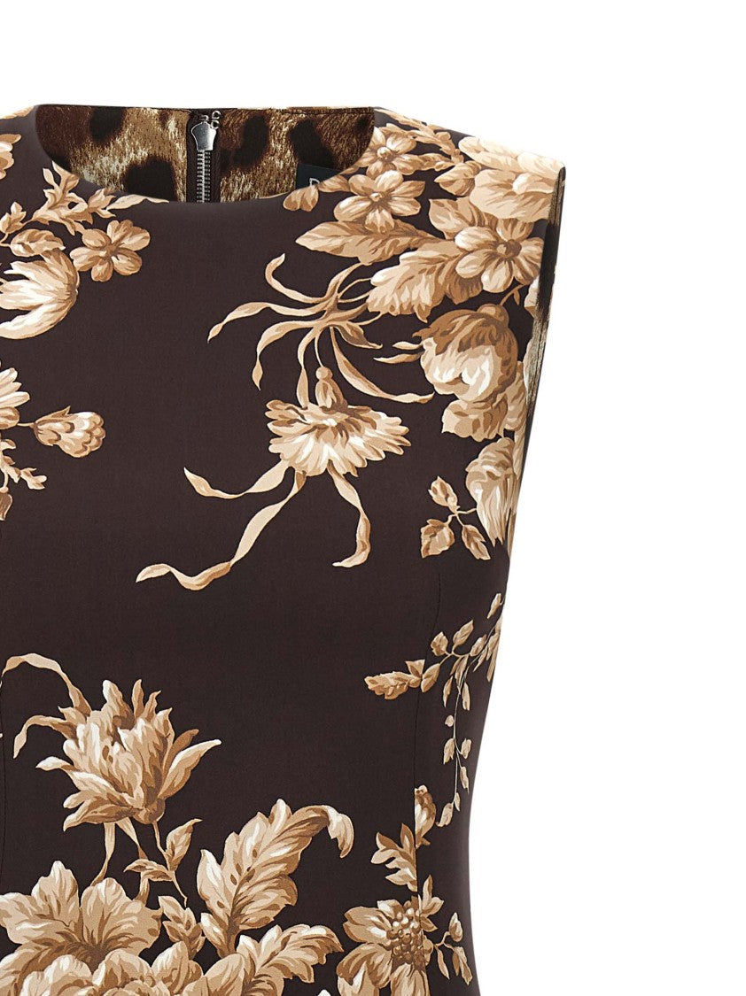 Dolce & Gabbana Rose Print Dress