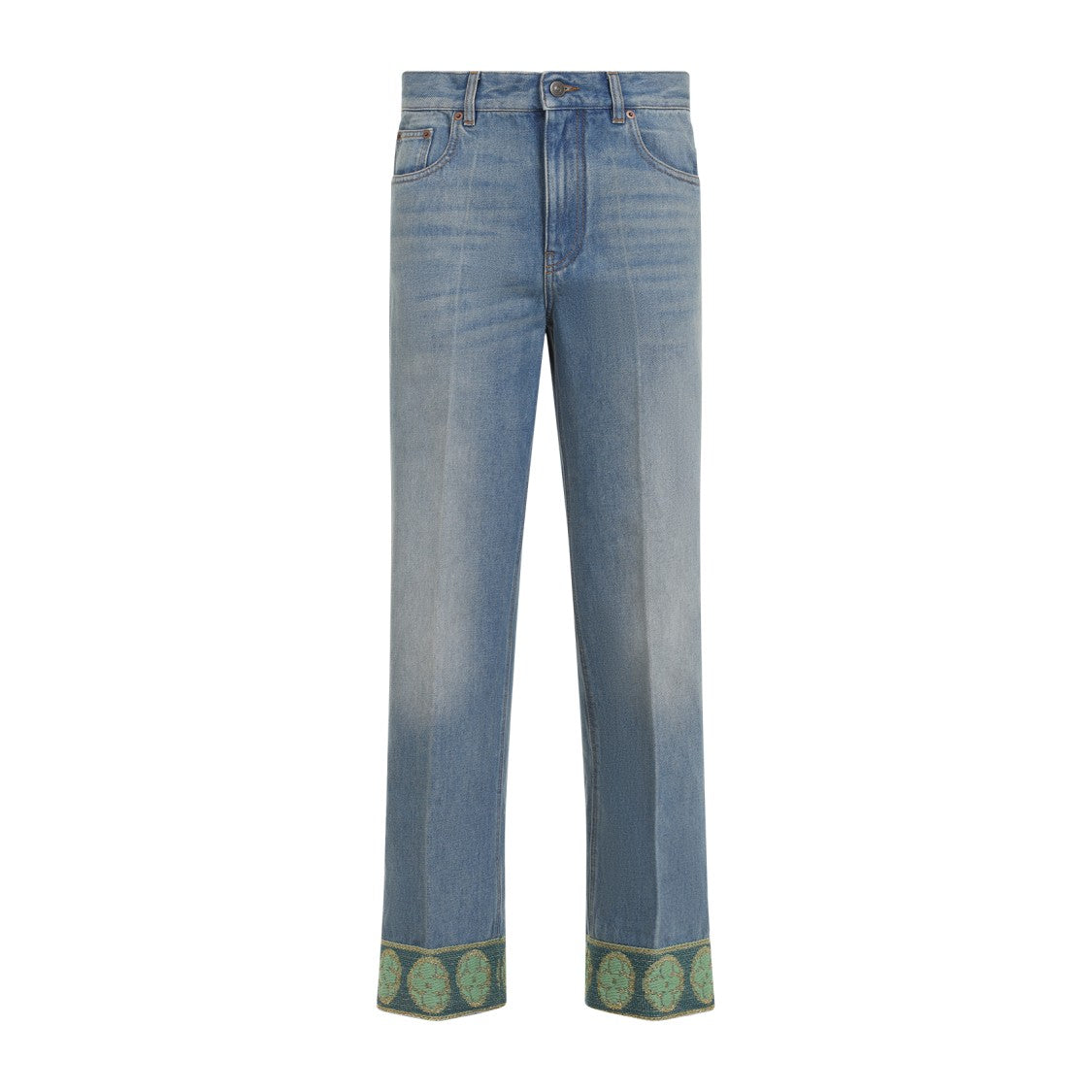 Valentino Medium Blue Denim Cotton Pants