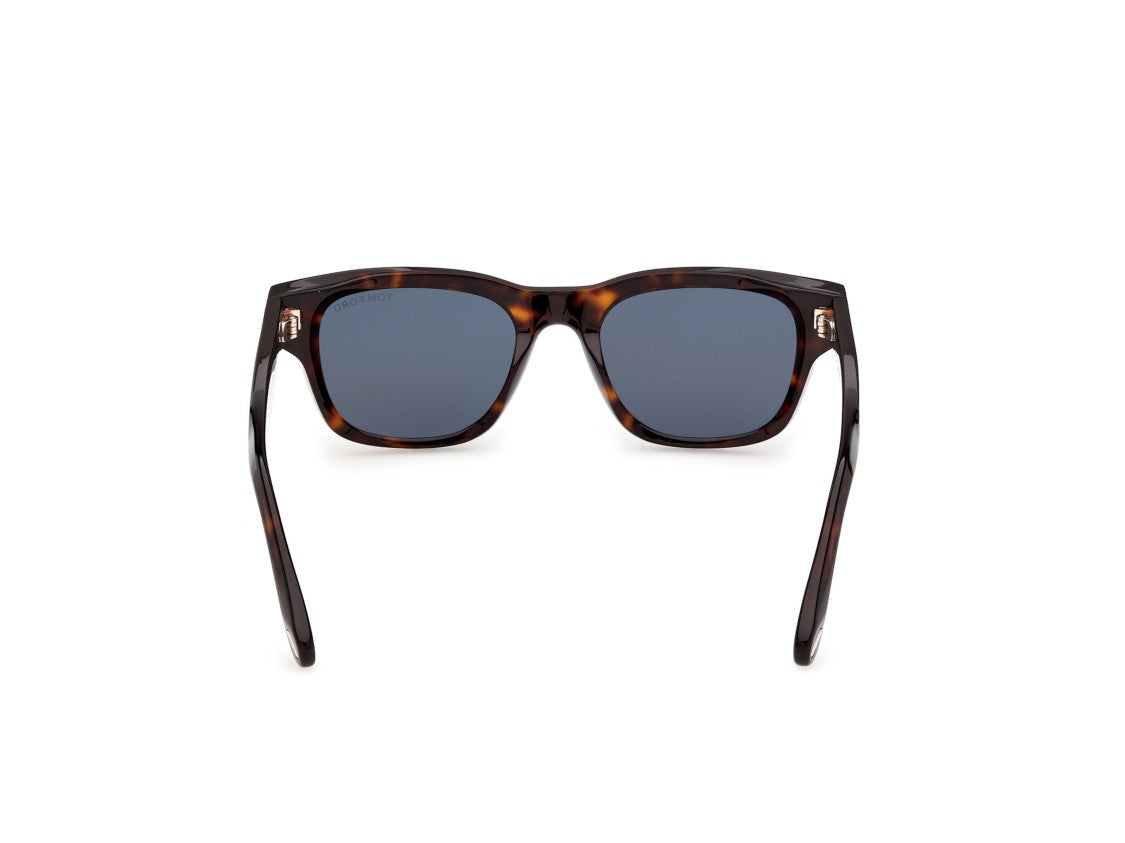 Tom Ford Tortoiseshell Ft1357 Square Frame Metallic Sunglasses