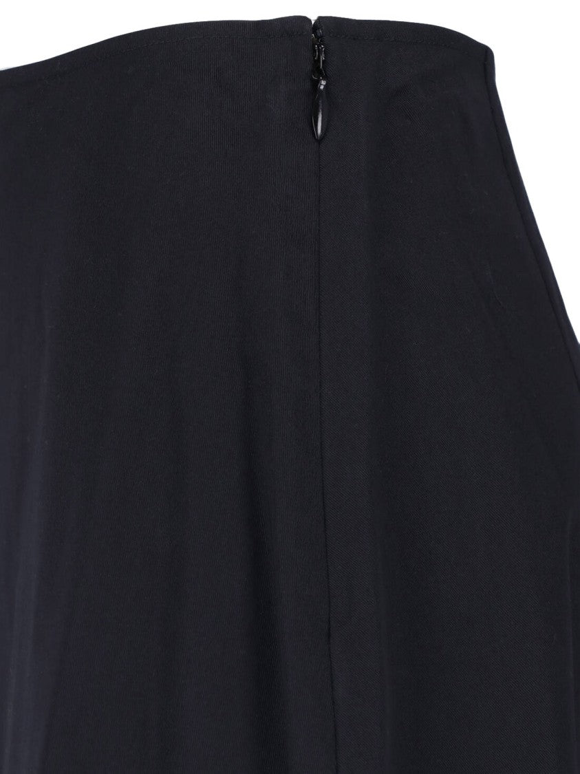 Matteau Black A-Line Wrap-Style Skirt