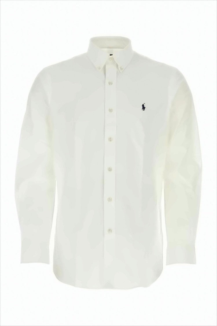 Polo Ralph Lauren Long-Sleeve Button-Up Shirt With Pointed Collar And Embroidered Logo