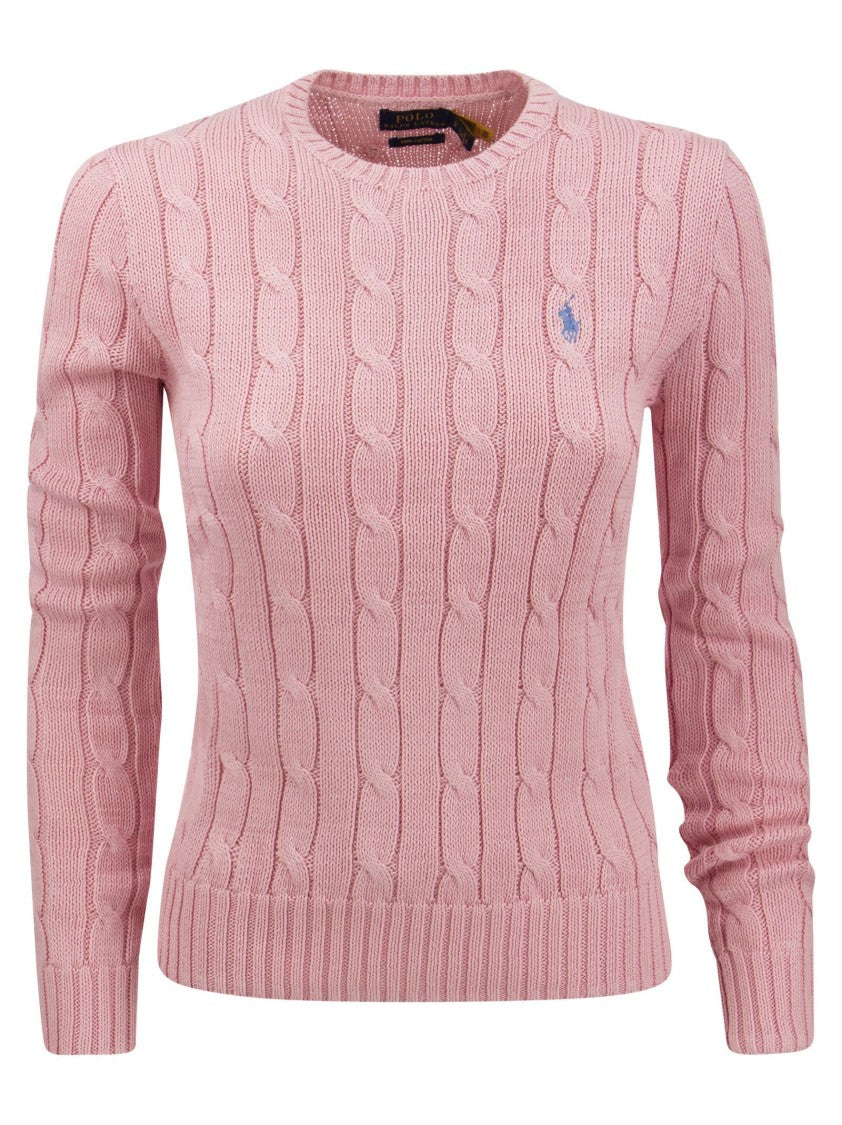 Polo Ralph Lauren Slim-Fit Cable Knit Sweater With Ribbed Details