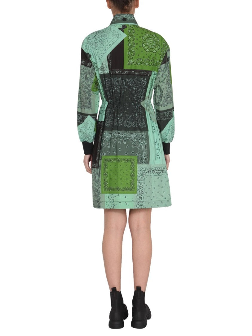 Kenzo Mini Dress With Patchwork Paisley Design