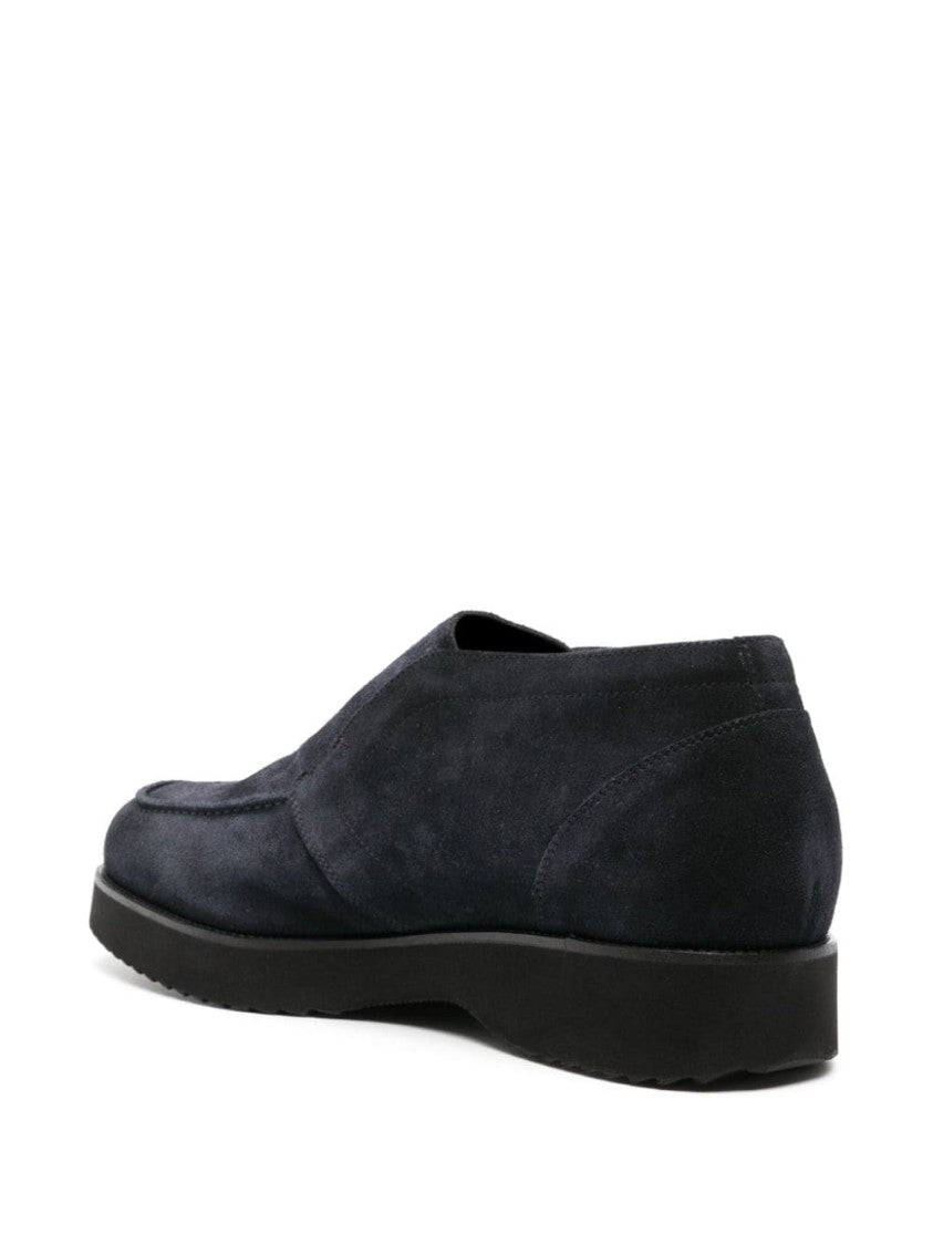 Doucal's Blue Slip-On Suede Boots