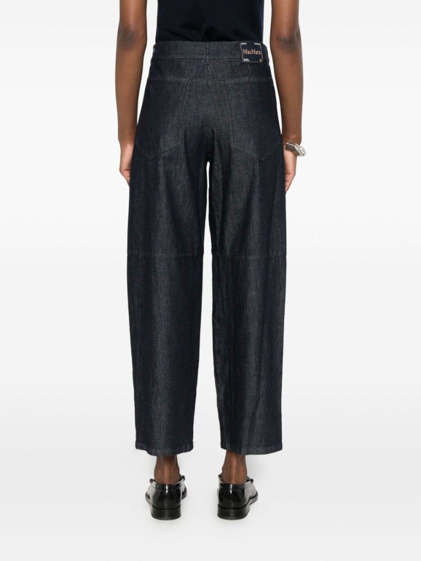 Max Mara Wide-Leg Dark Indigo Denim Jeans