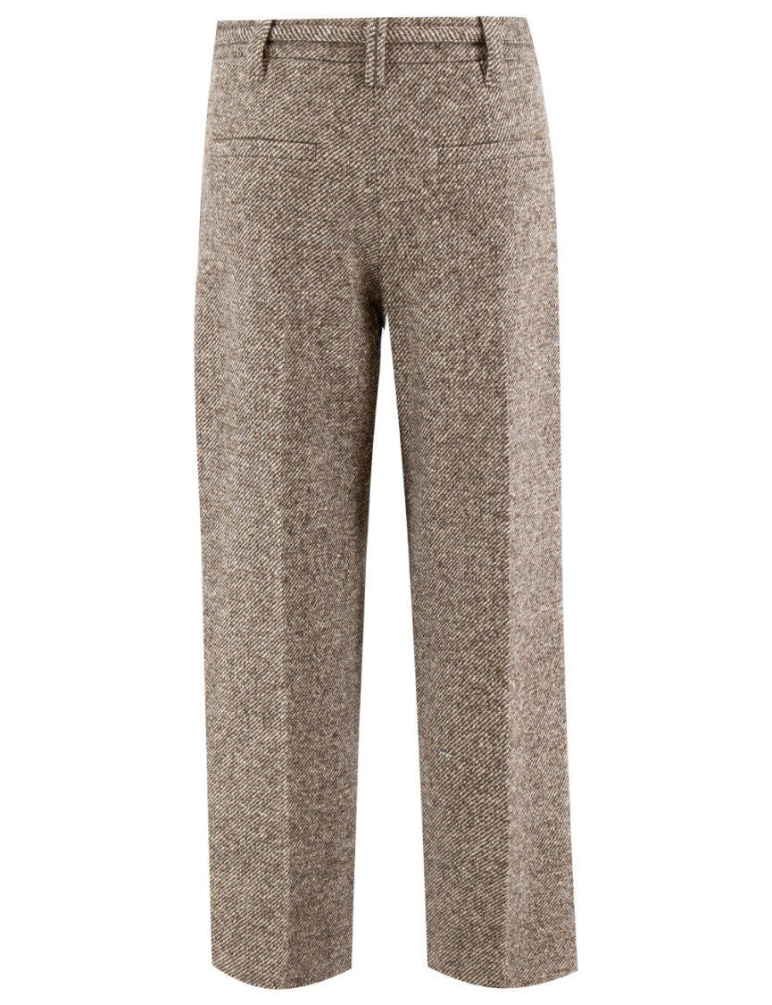 Brunello Cucinelli Wide Silhouette Cropped Trousers