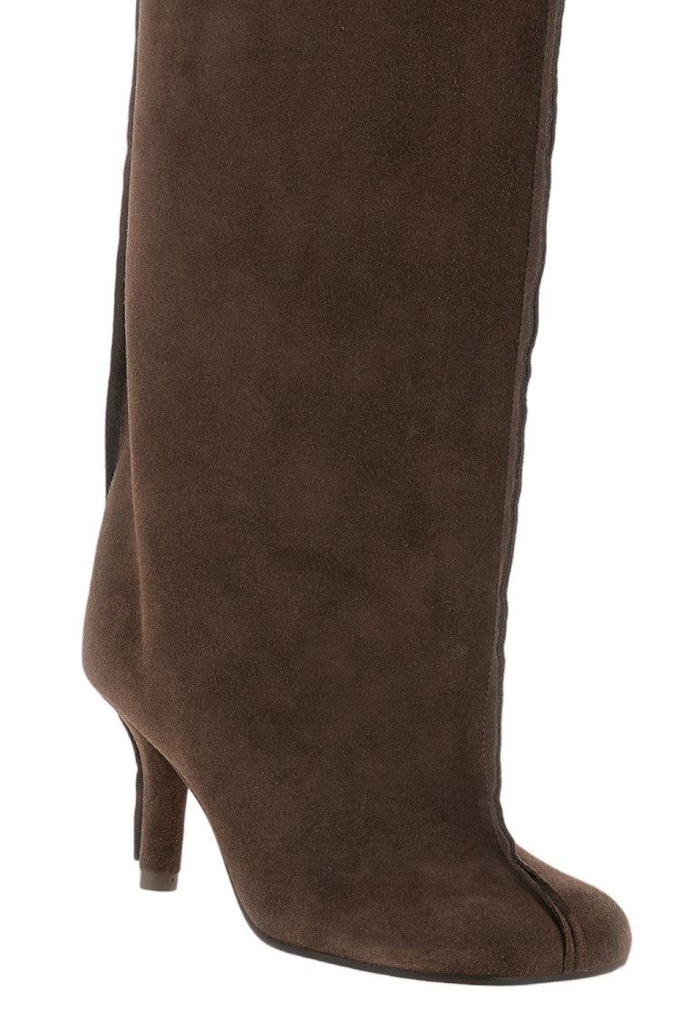 Mm6 By Maison Margiela Brown Anatomic Suede Boots