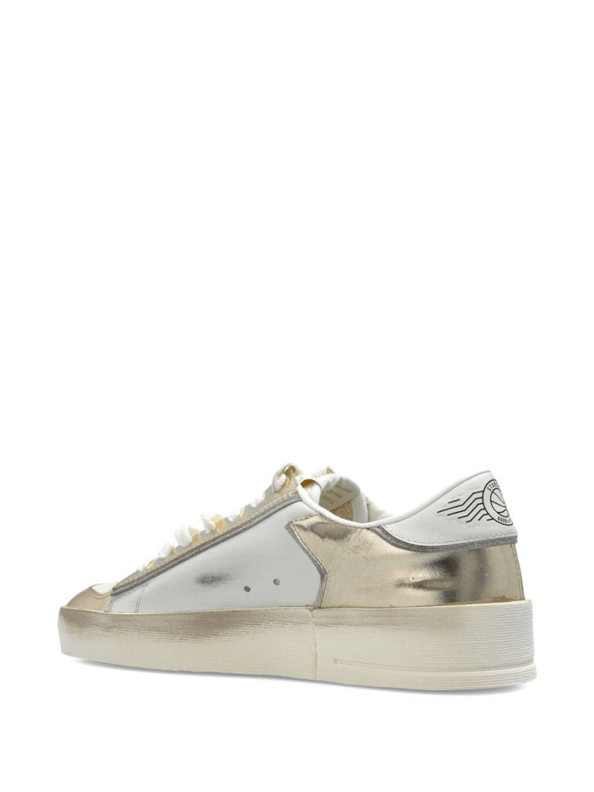 Golden Goose Platinum Leather Stardan Sneakers