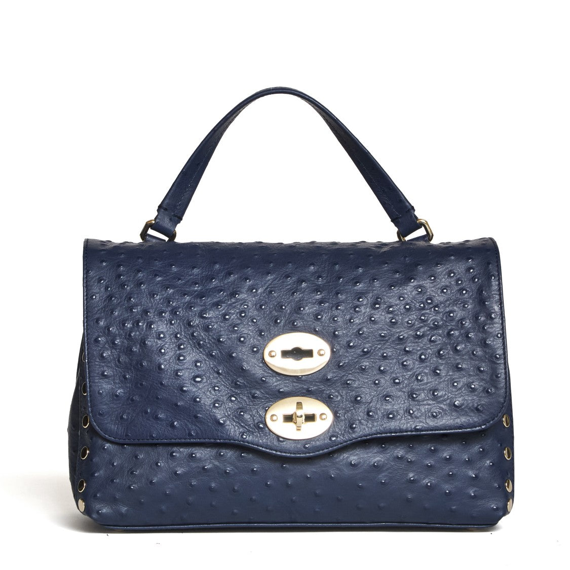 Zanellato Gold Pale Vitello Leather Small Postina Shoulder Bag