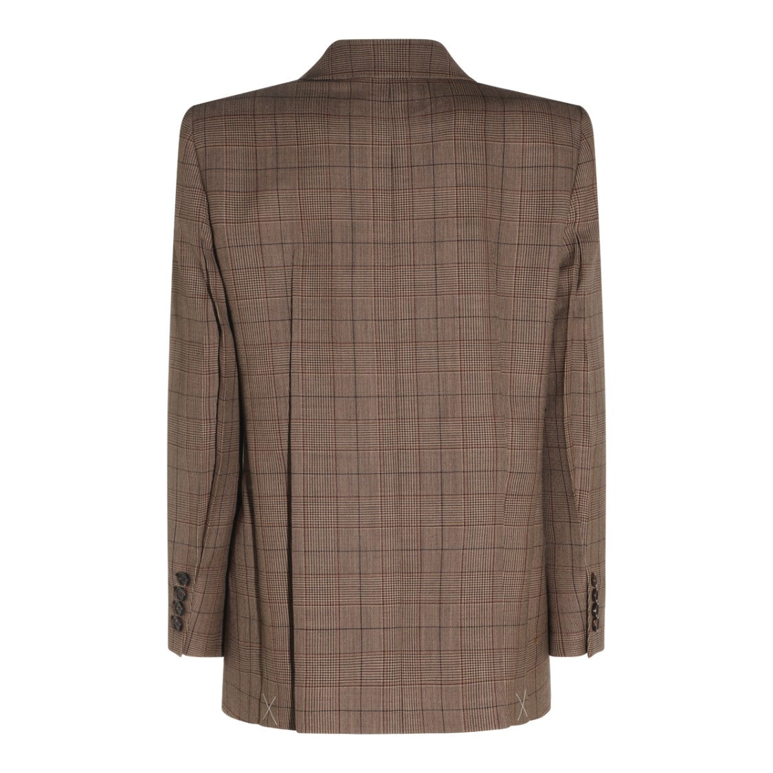 Chloé Brown Plaid Tailored Silhouette Blazer