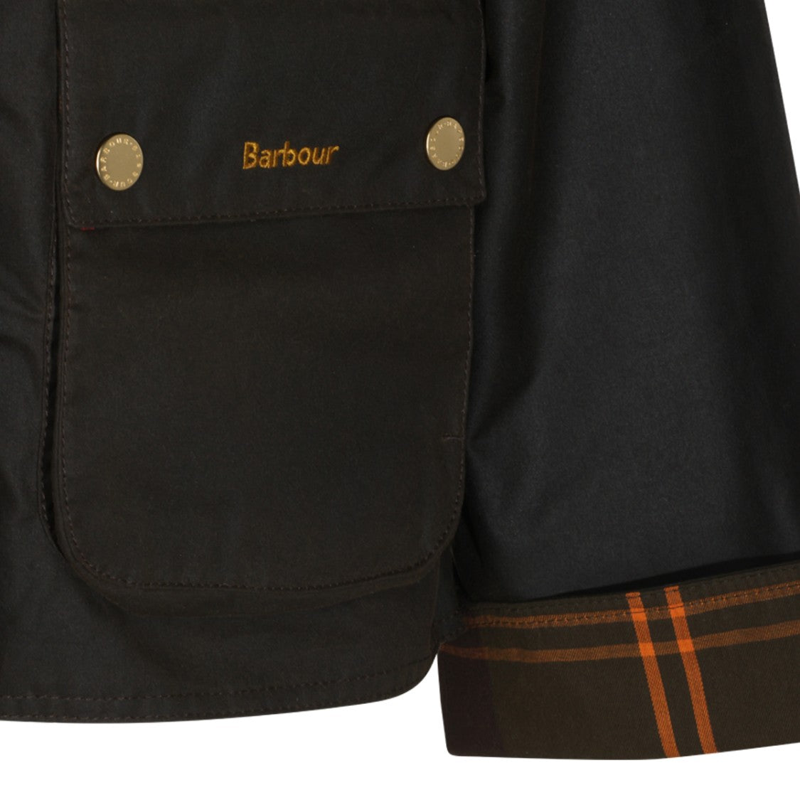 Barbour Dark Waxed Corduroy Collar Jacket